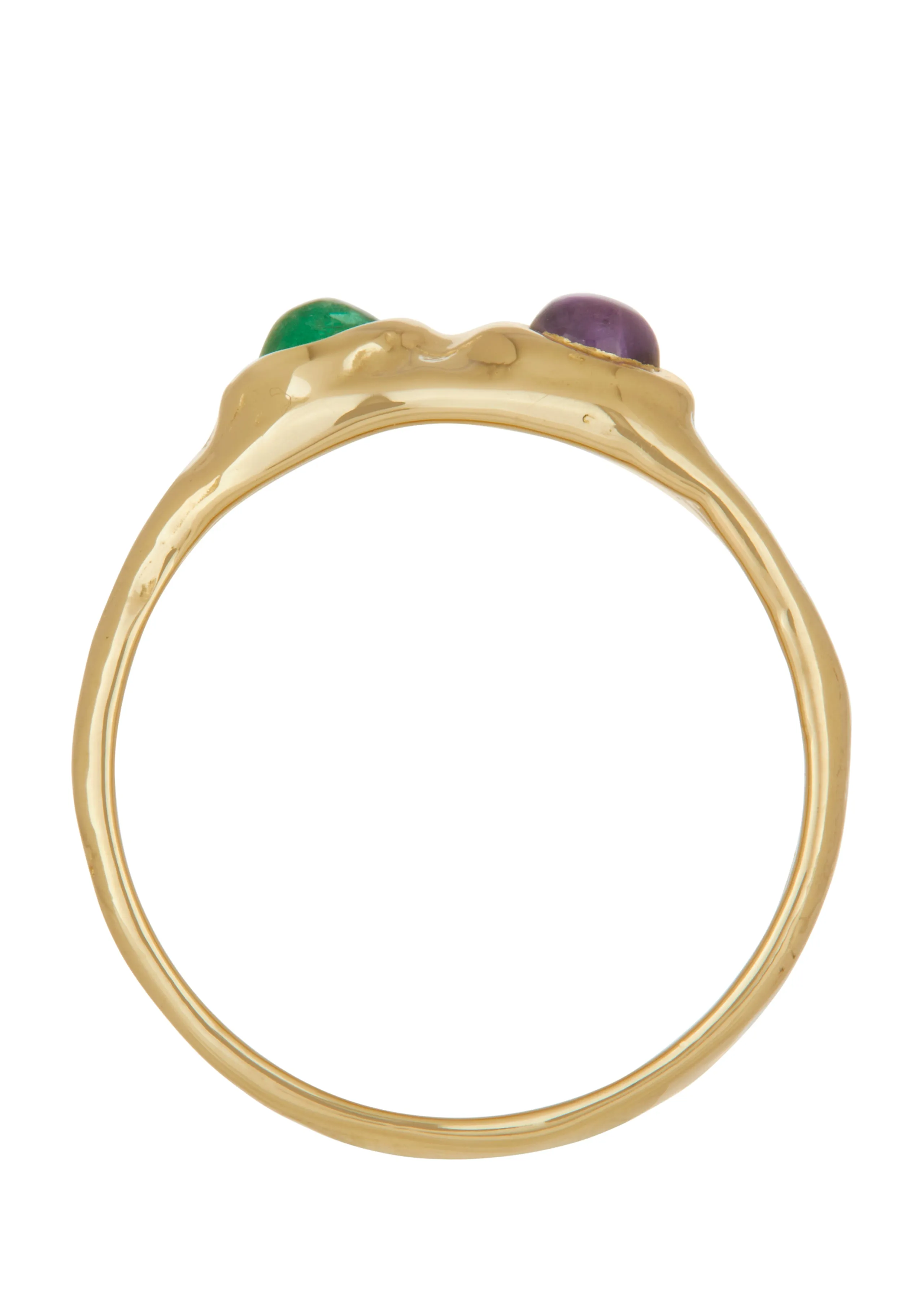 Felt Ring Divine 14k - Emerald & Amethyst