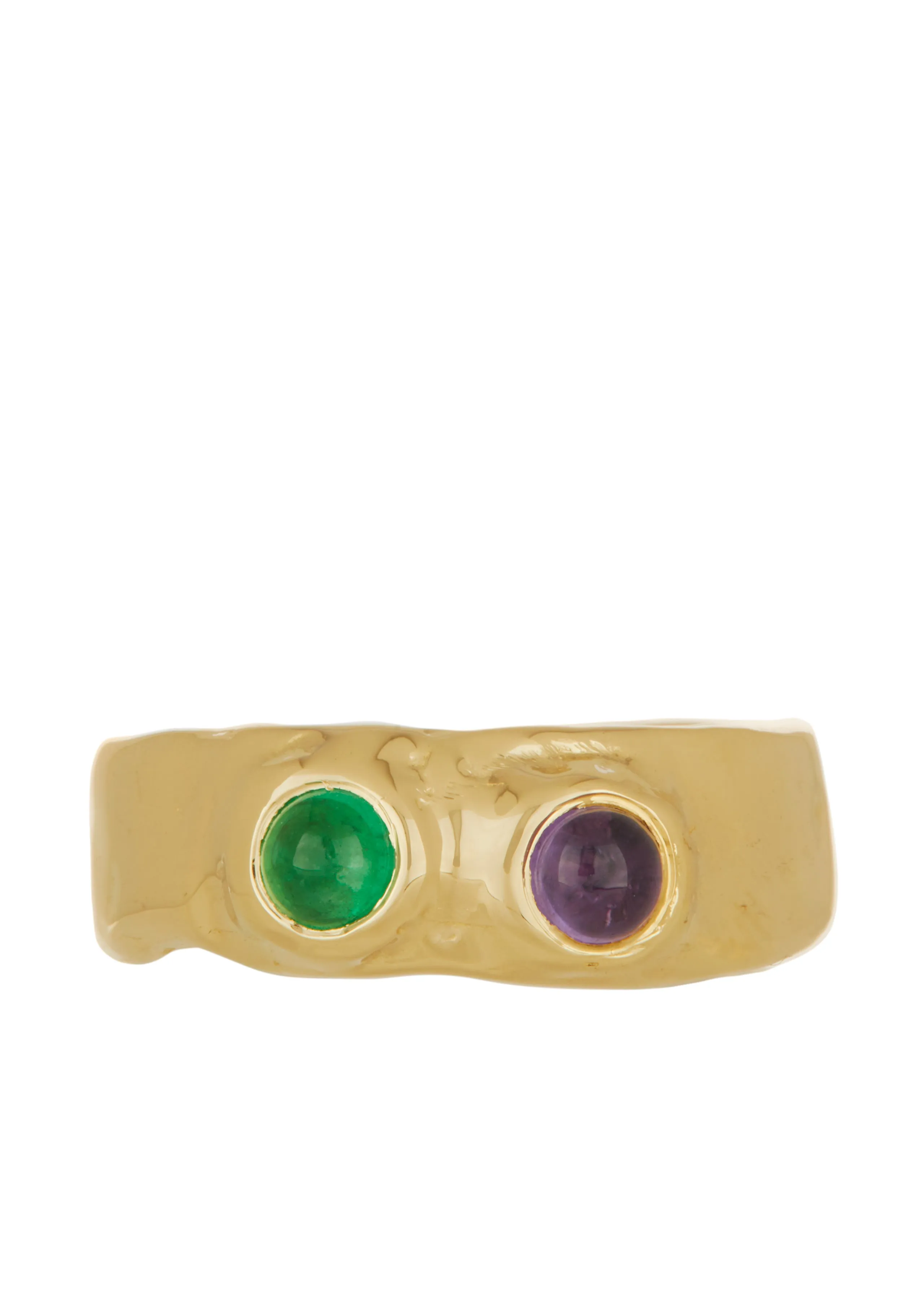 Felt Ring Divine 14k - Emerald & Amethyst