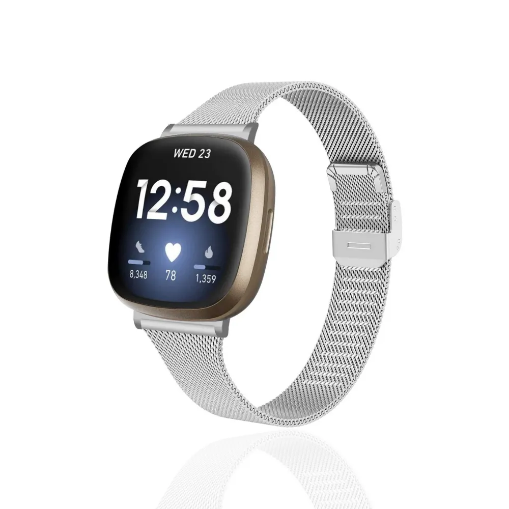 Fitbit Strap - Slim Milanese - Silver