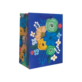 Floral Blue Gift Bag - Small