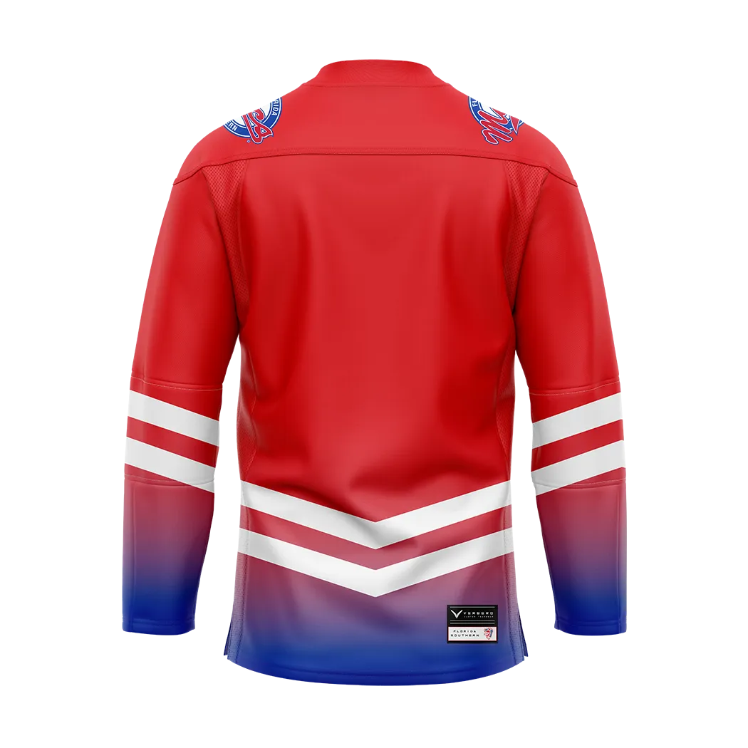 Florida Southern Hockey Red Replica Sublimated Jersey