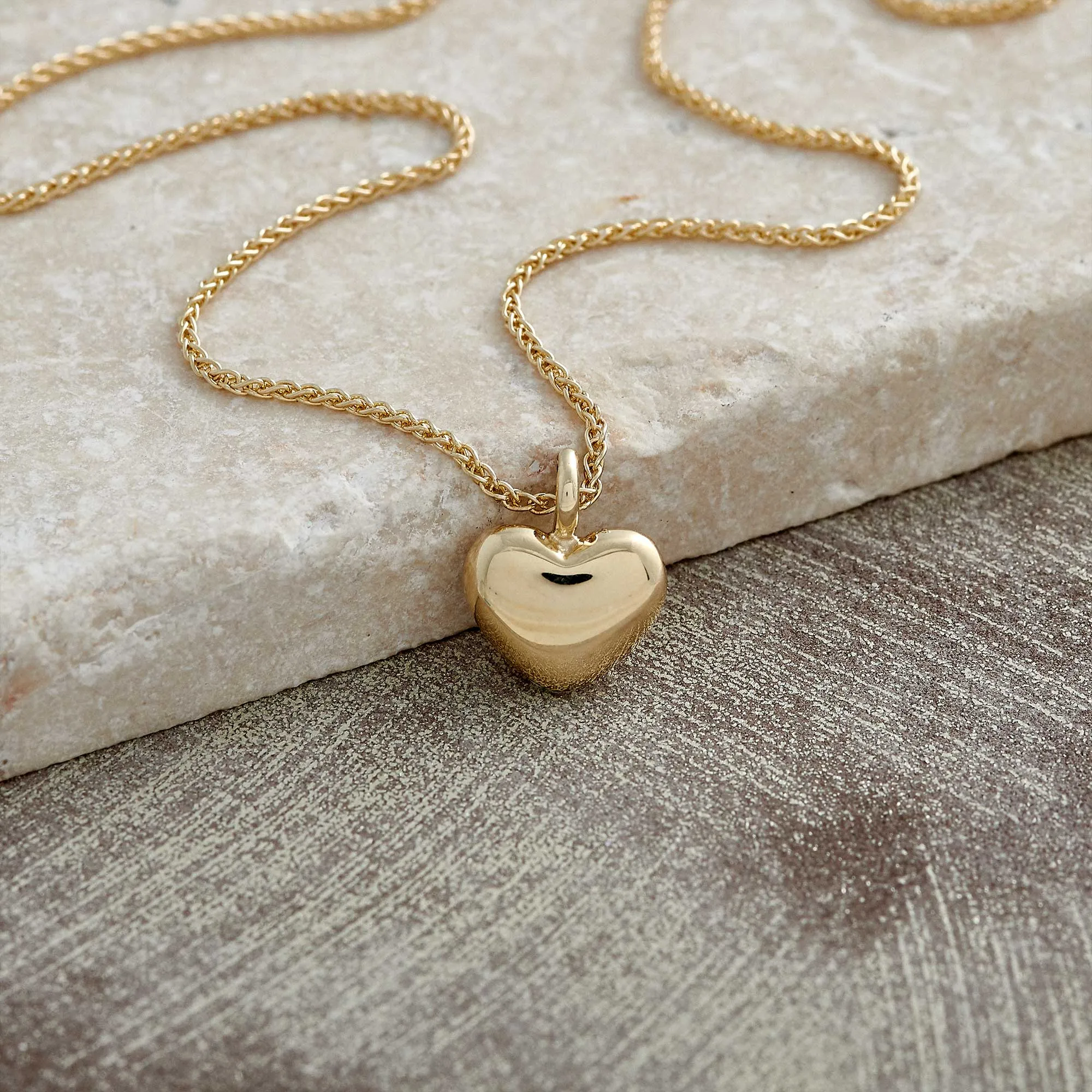 Forever Heart Solid Gold Necklace