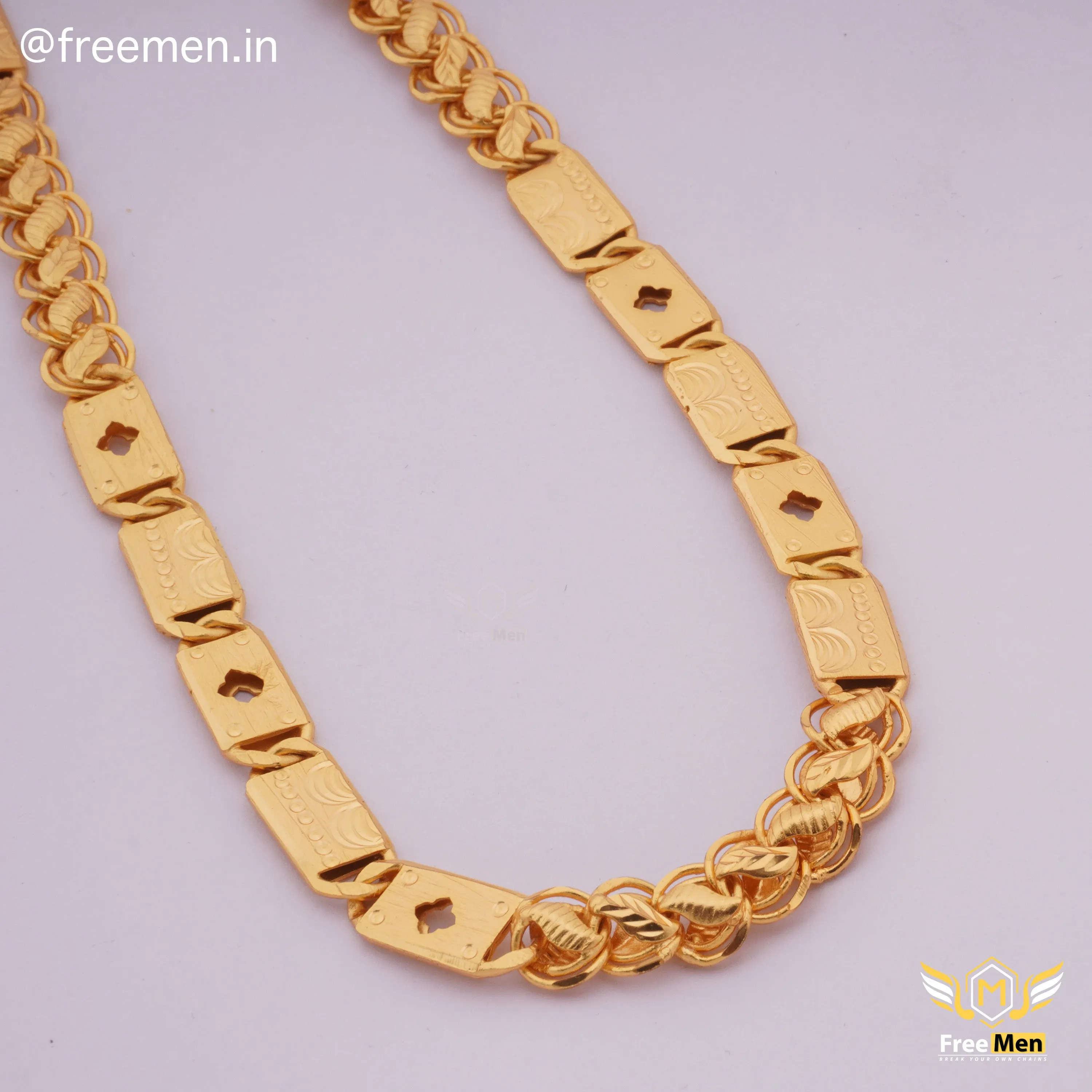 Freemen Best Flower Special Lotus Nawabi Design Chain for Men - FM219