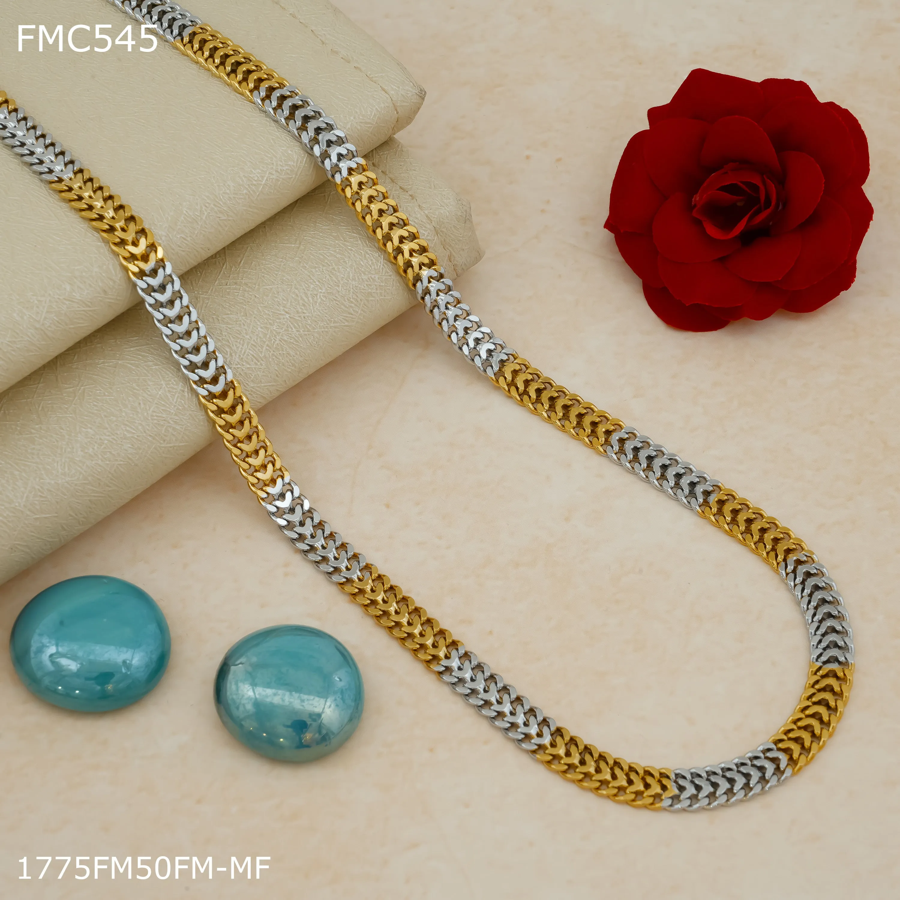 Freemen GOLD SILVER Design Chain for Man - FMC545