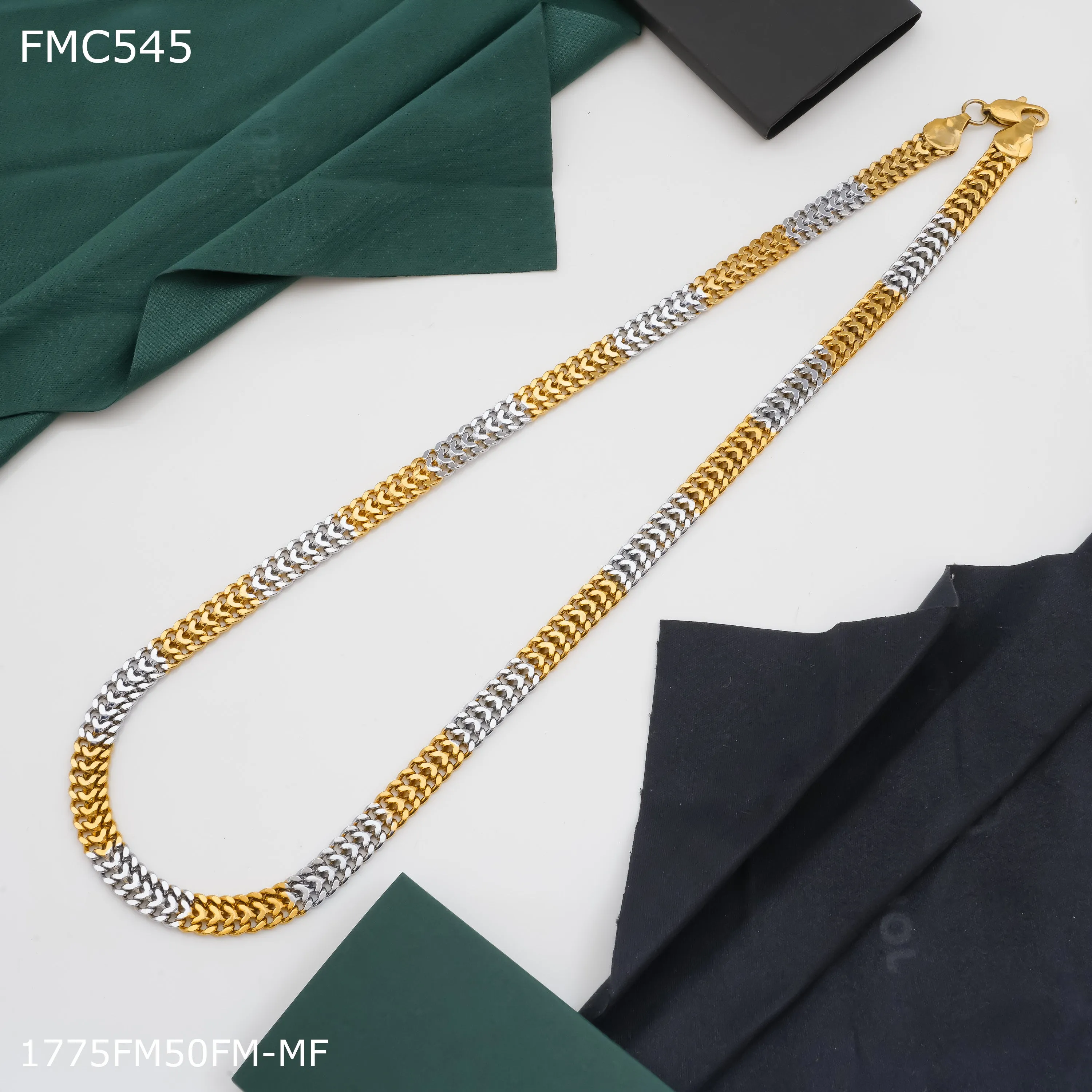 Freemen GOLD SILVER Design Chain for Man - FMC545