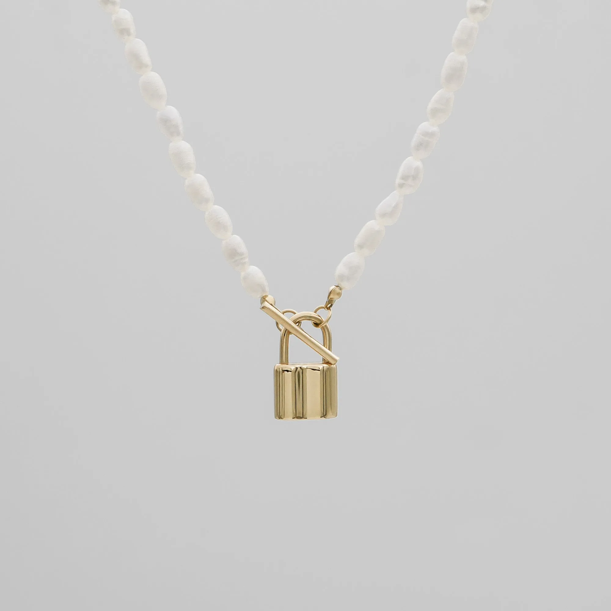 Freya Pearl Lock Necklace