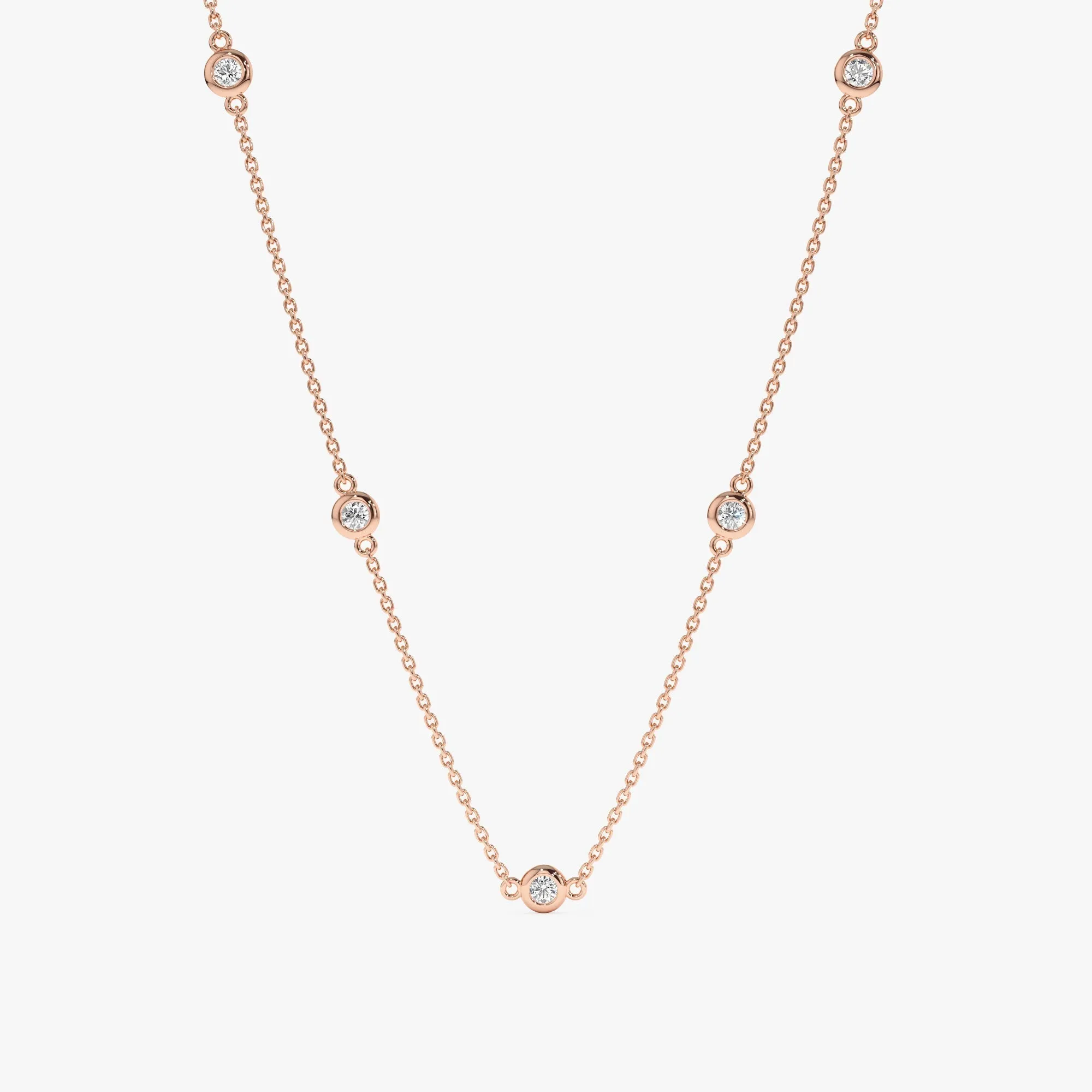 Gold Diamond By The Yard Necklace, Tanya