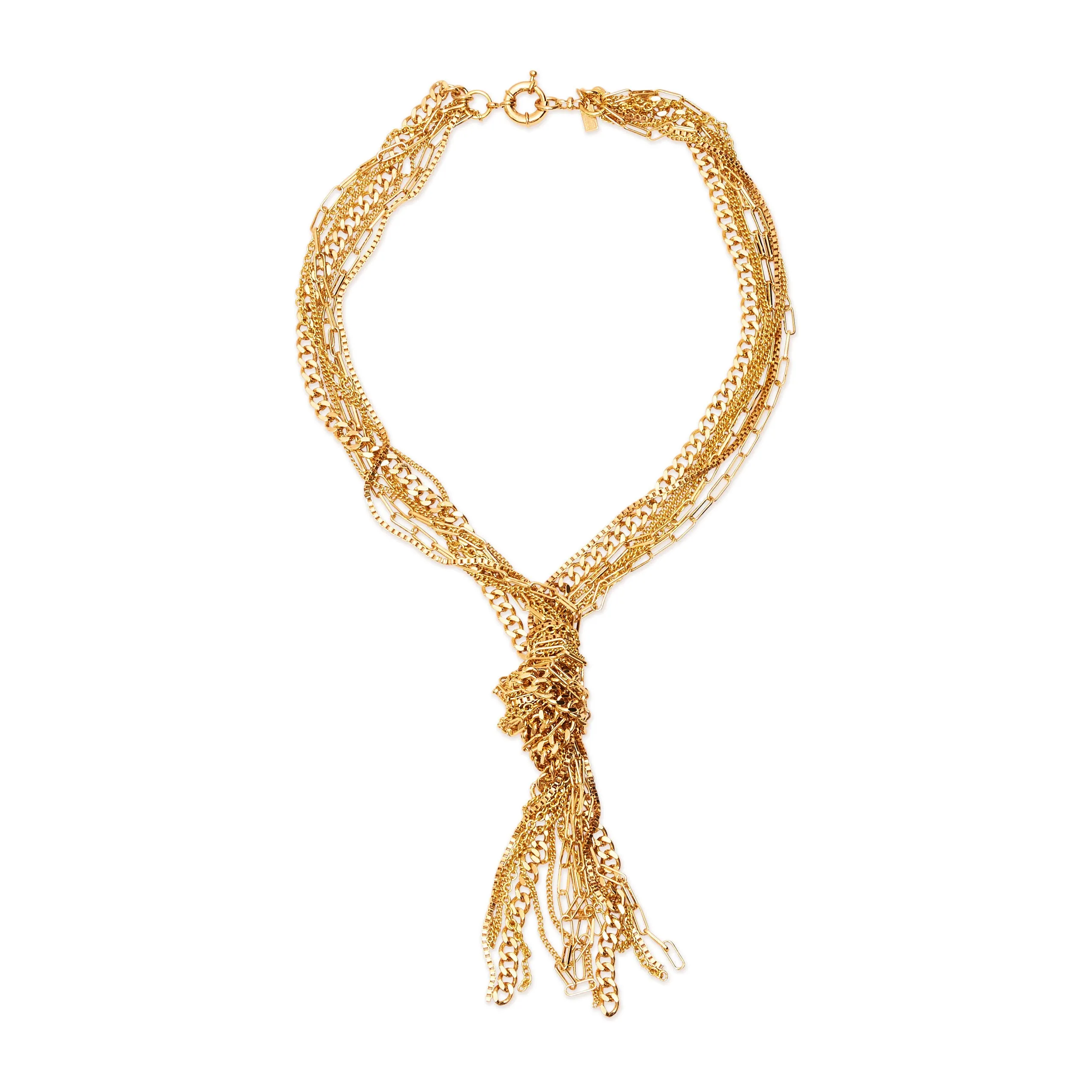 Gold Knotted Chain Necklace