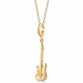 Gold Plated Electric Guitar Necklace