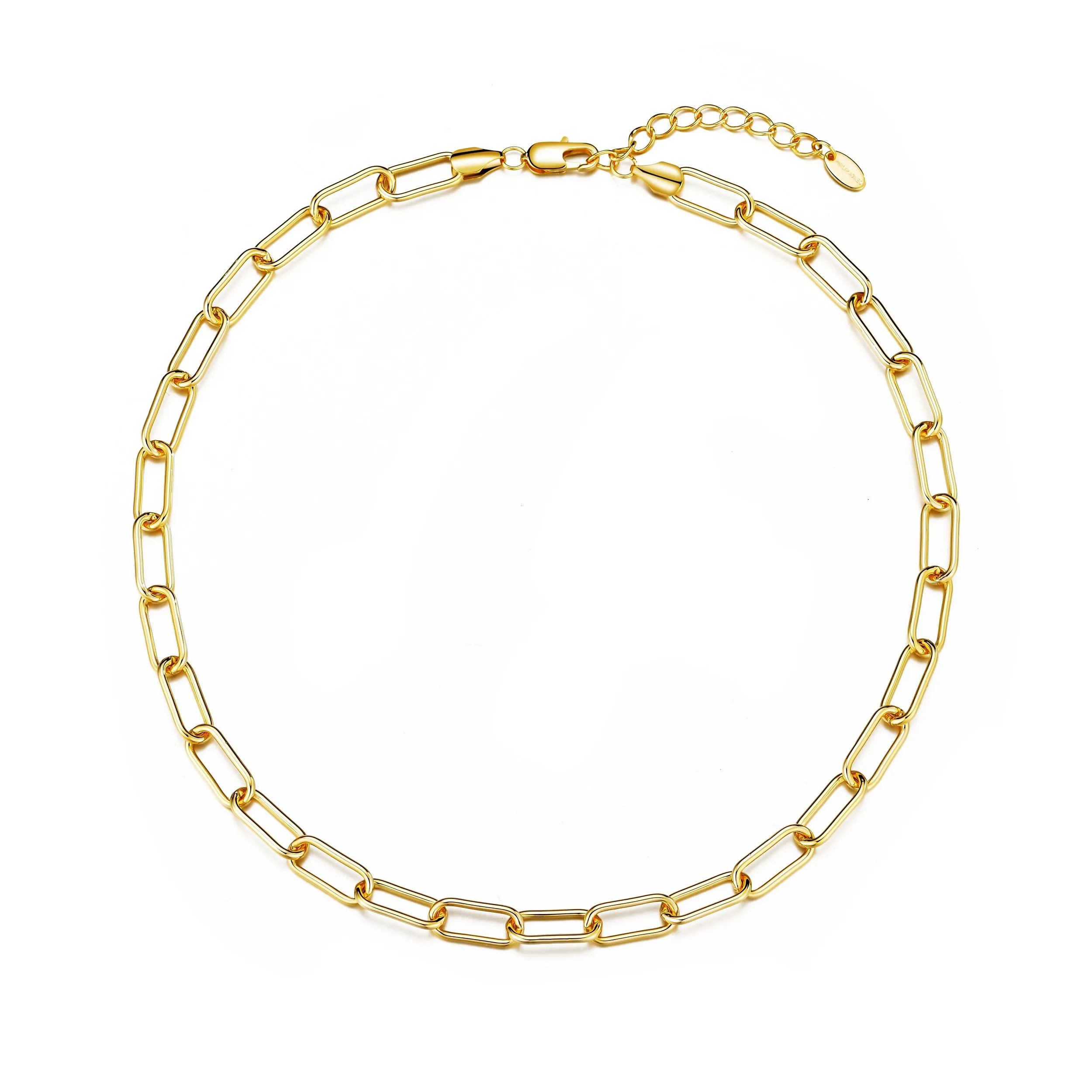 Gold Plated Paperclip Necklace