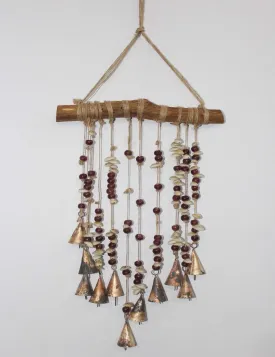 Handmade Boho Garden Hanging Chime Sun catcher Multi colour Beaded Windchime