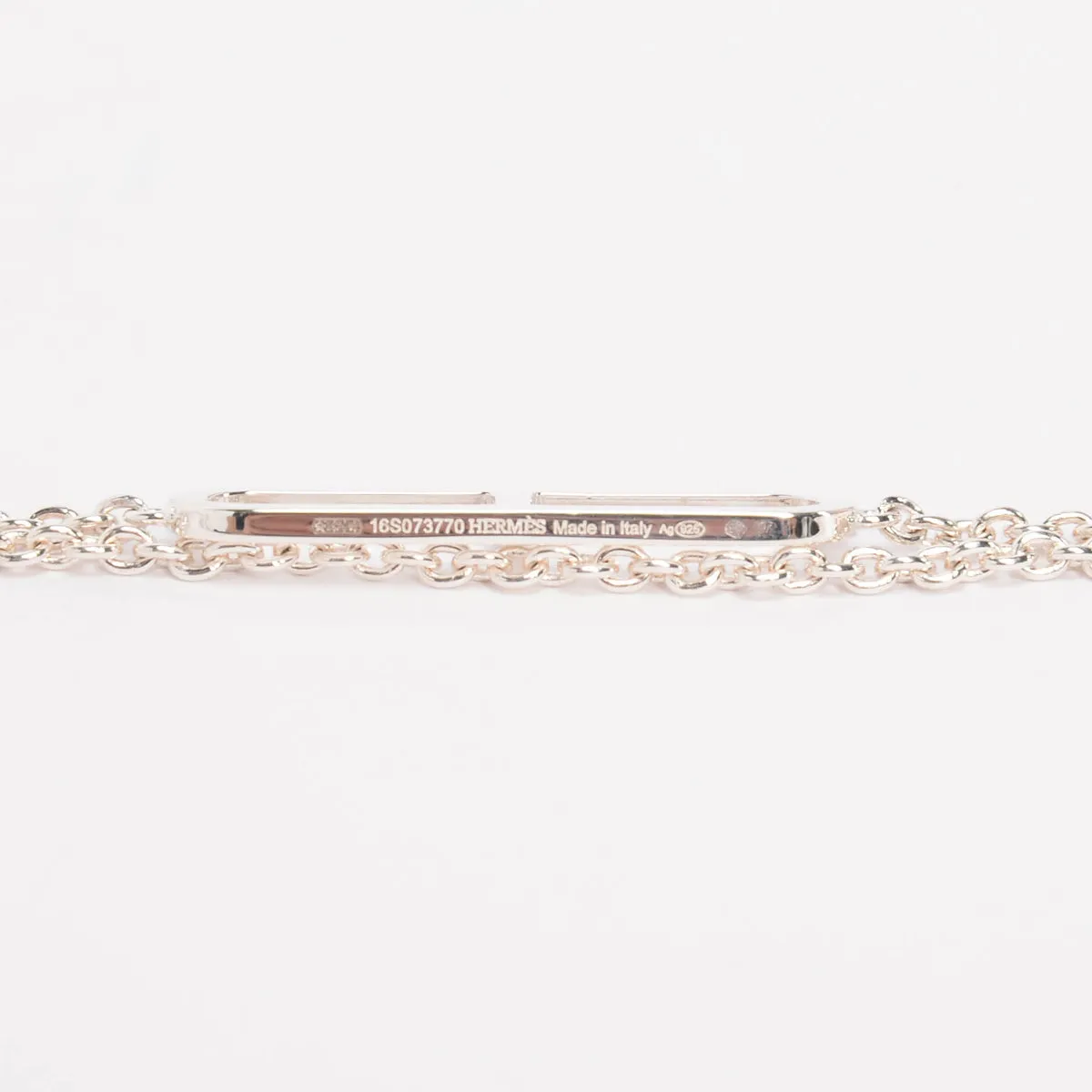 Hermes Silver Ever Chaine D'Ancre Long Necklace