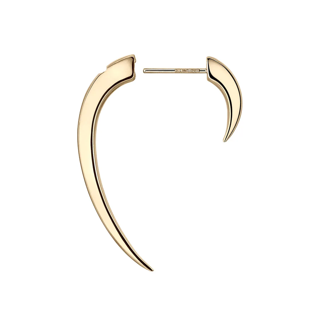 Hook Single Size 1 Earring - Yellow Gold Vermeil