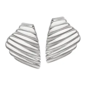 Large Sunray Studs - Silver