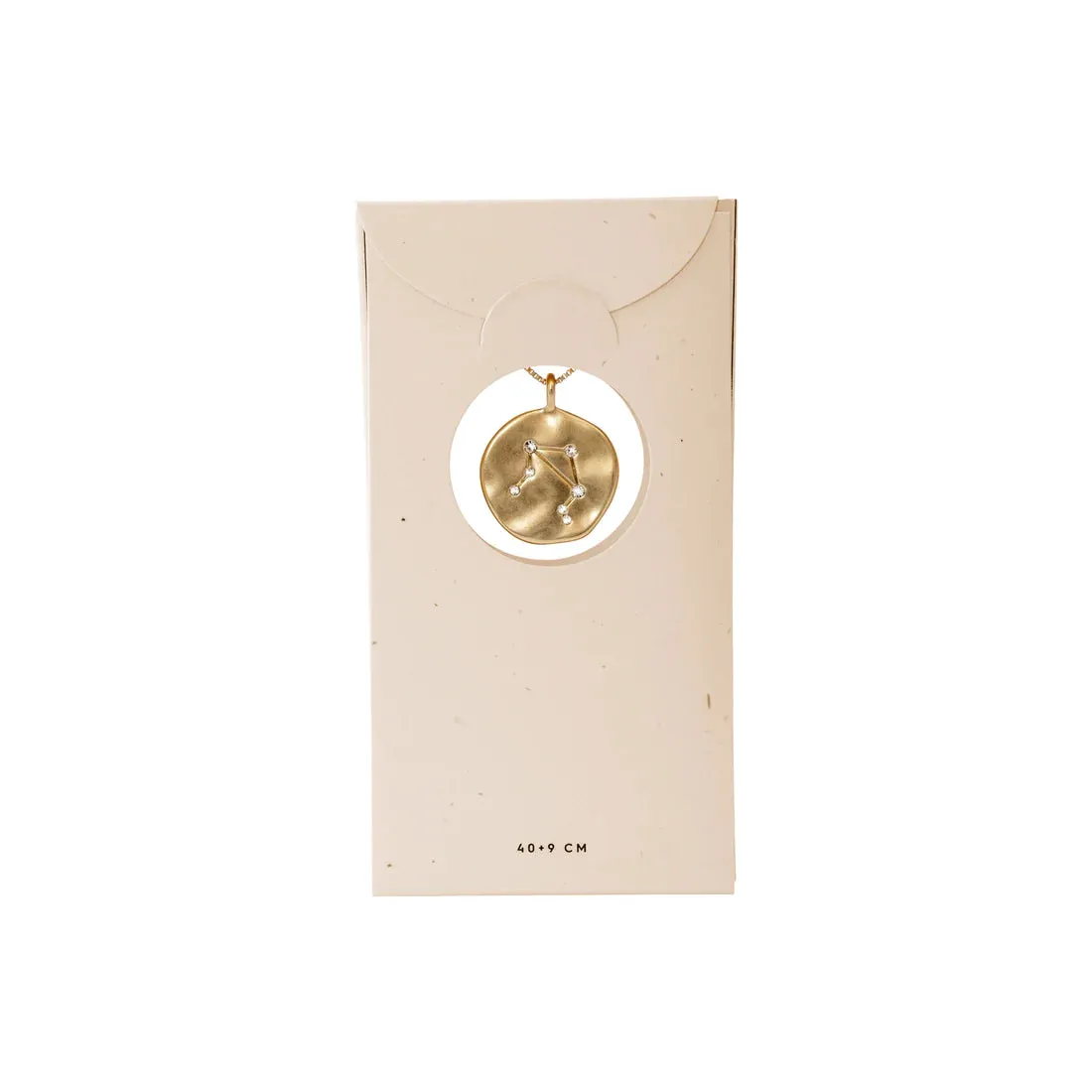 Libra Zodiac Sign Coin Necklace (Gold Plated)