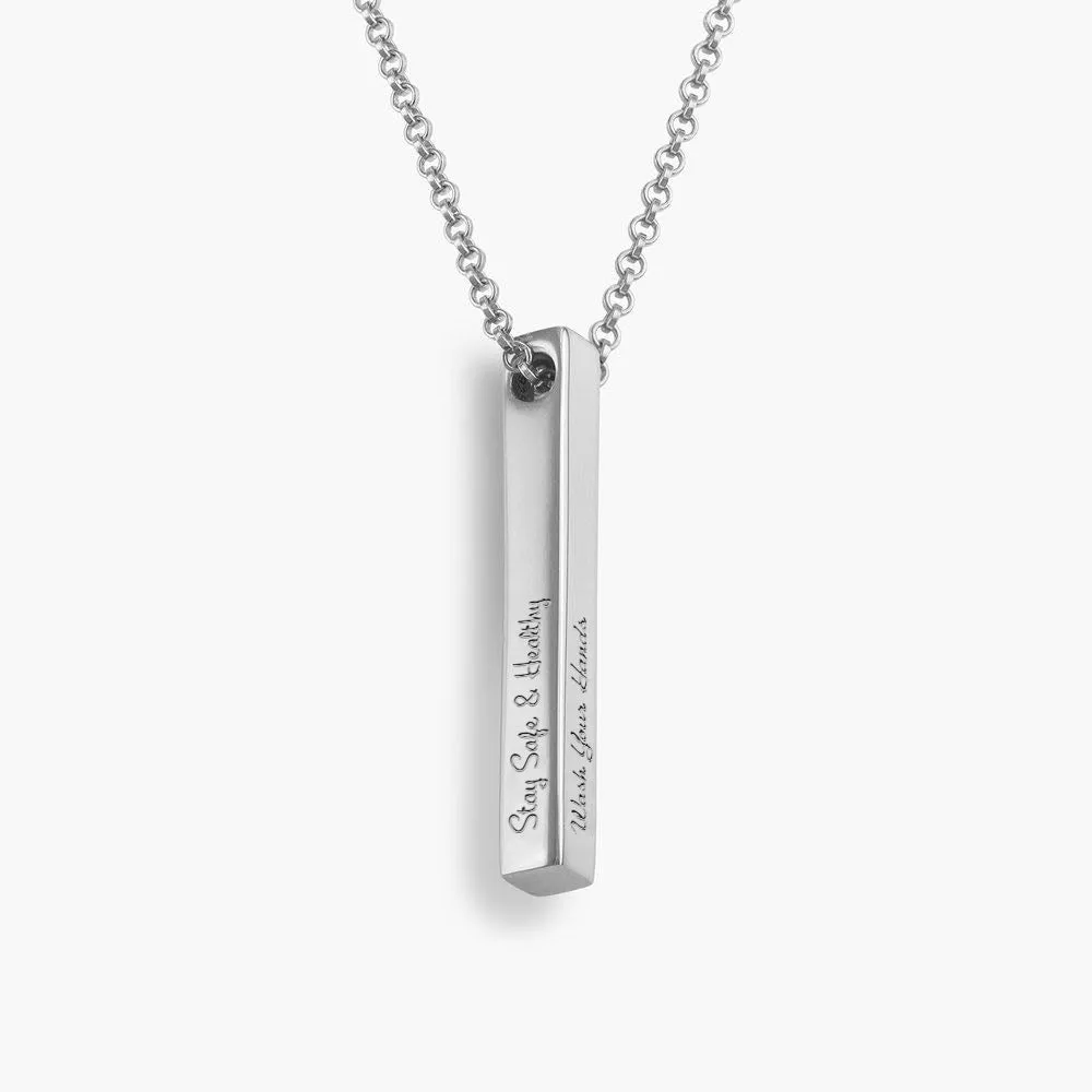 Long 3D Bar Necklace