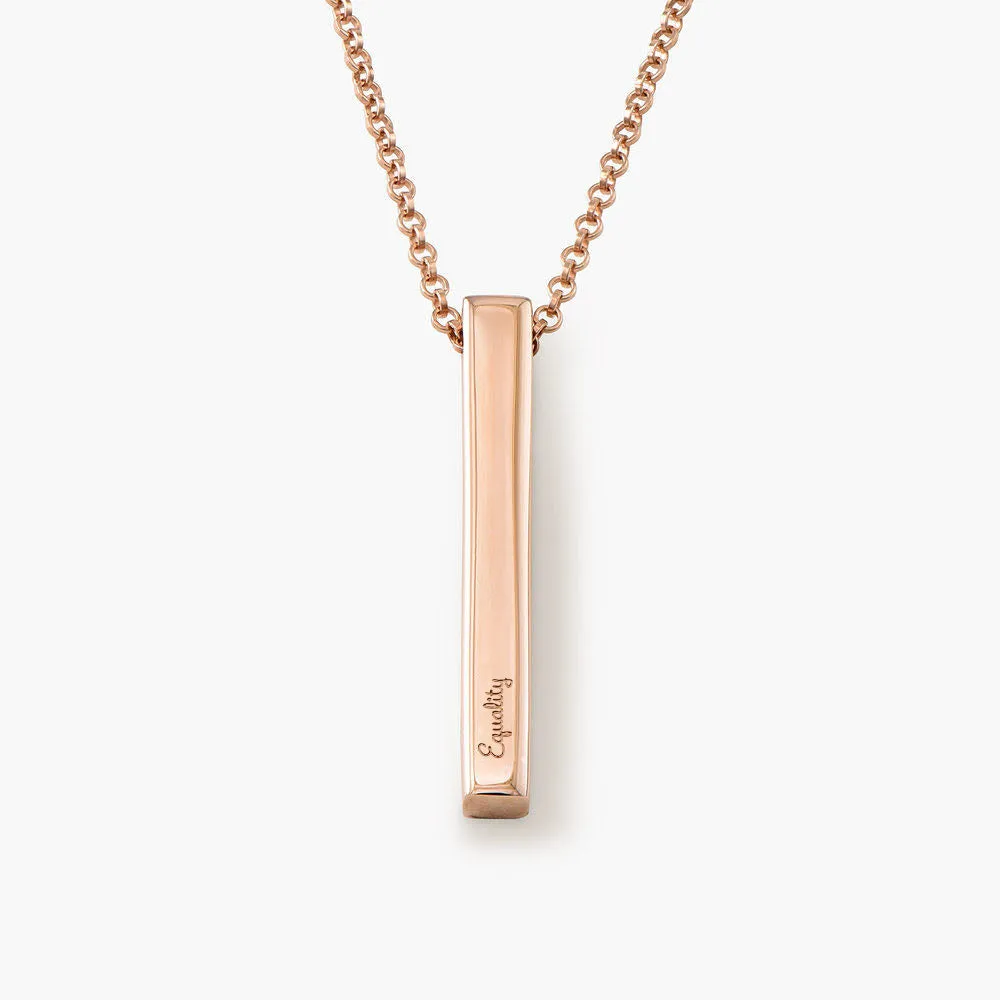 Long 3D Bar Necklace