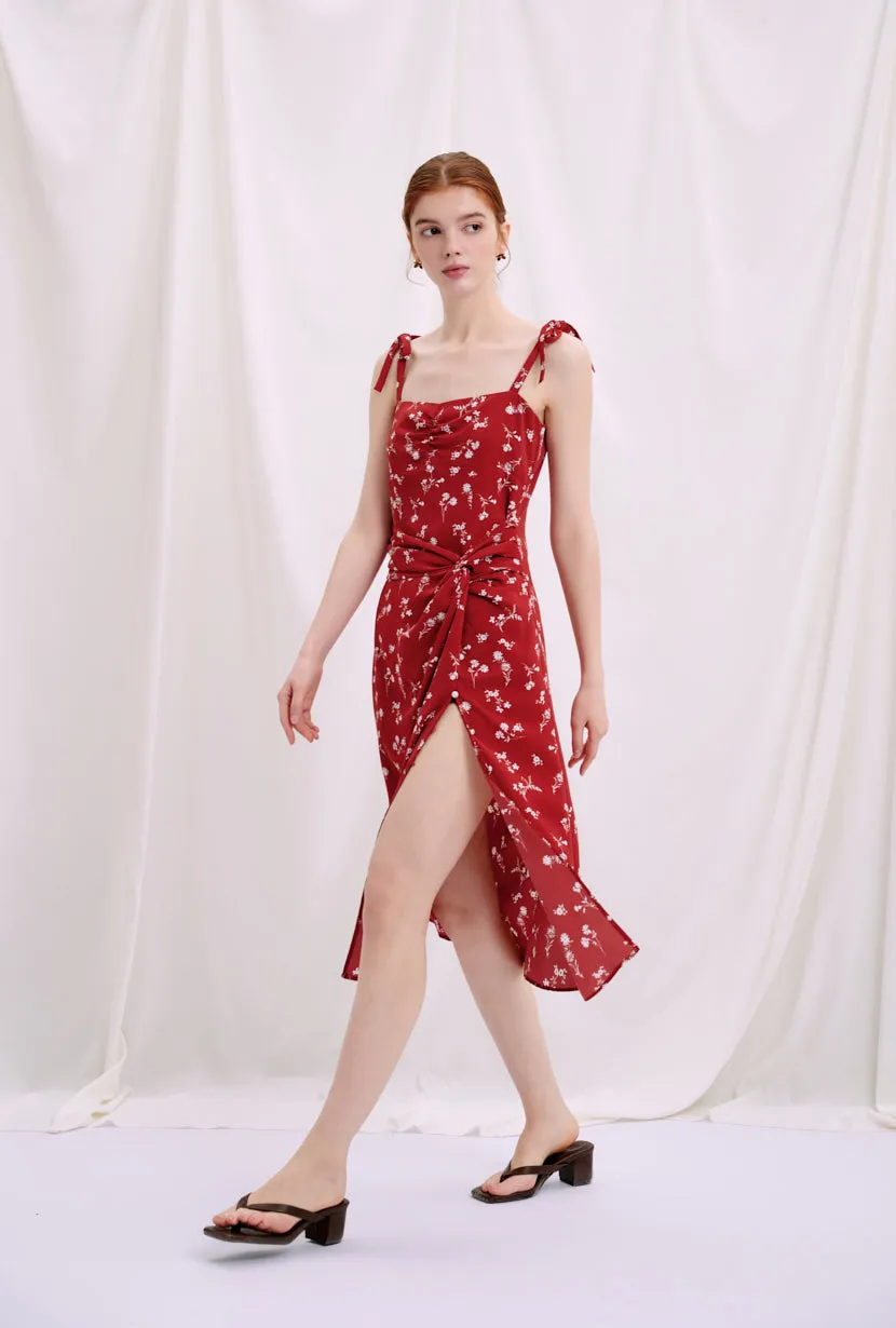 Lorraine Dress - Red Floral