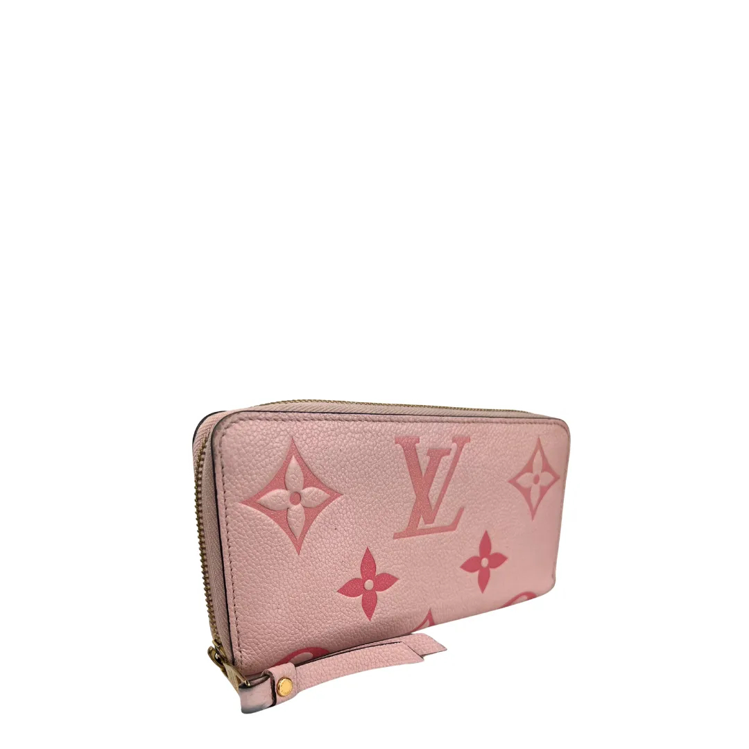 Louis Vuitton Pink By The Pool Empreinte Giant Monogram Zippy Wallet