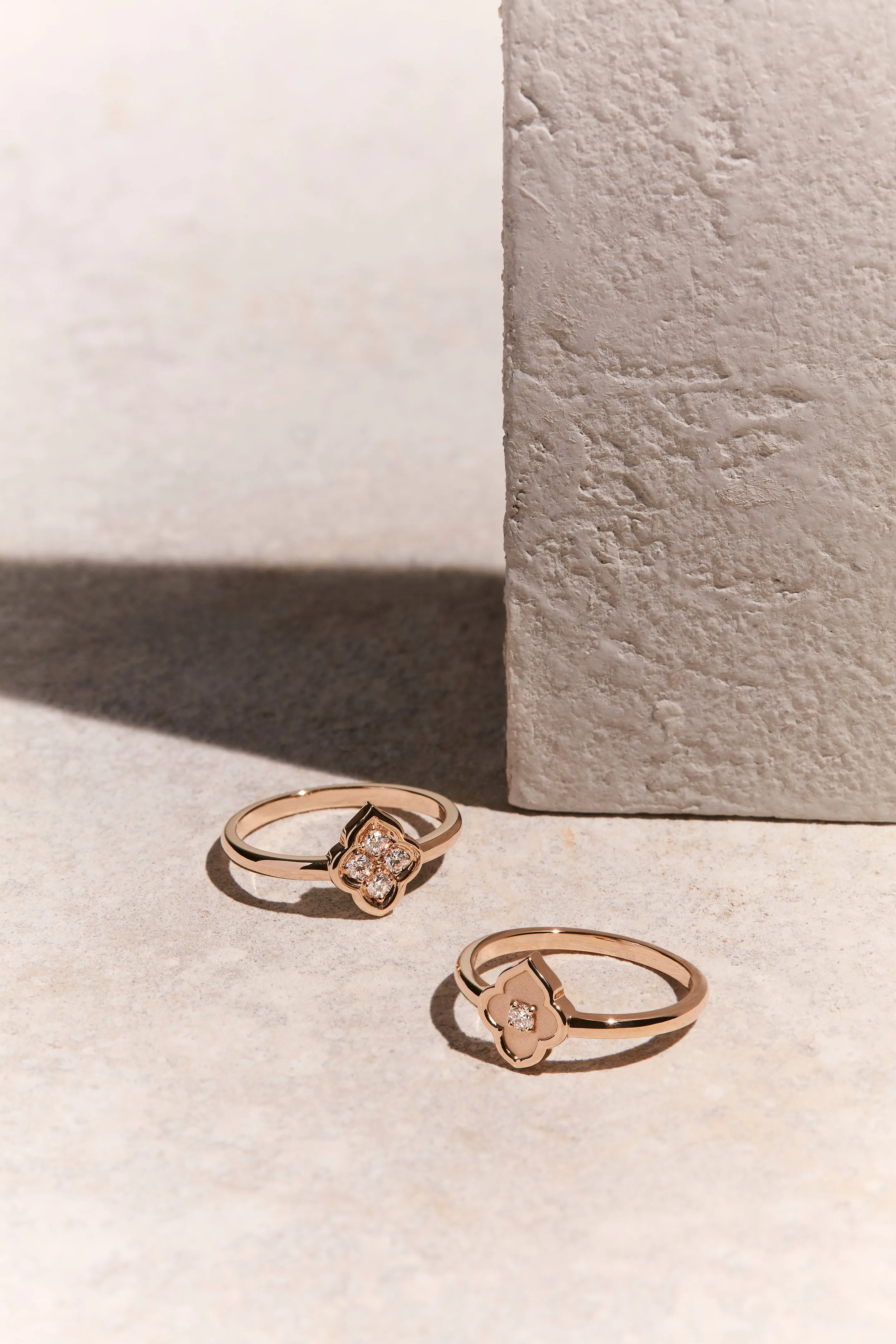 Luce - 4 Diamond Rose Gold Ring