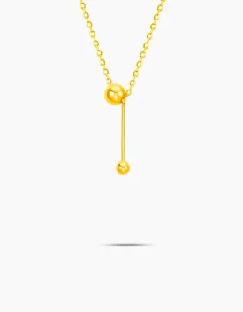 LVC 9IN Drop Circlet 999 Gold Necklace