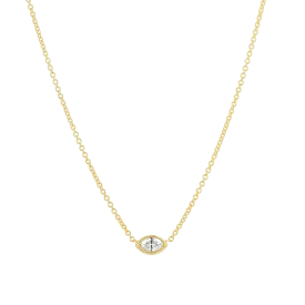 Marquise Diamond Solitaire Necklace