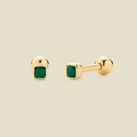 May Birthstone Stud Earrings