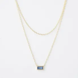 Misty Grey CZ Layered Chain Necklace