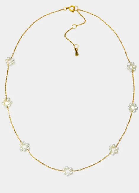 Necklace | Flower Pearl | 18K Gold Plated