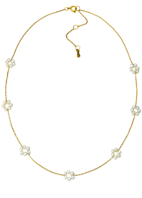 Necklace | Flower Pearl | 18K Gold Plated