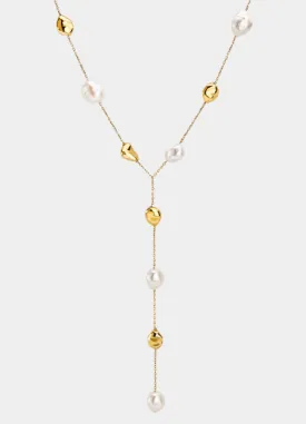 Necklace | Monaco Pearl Long | 18K Gold Plated