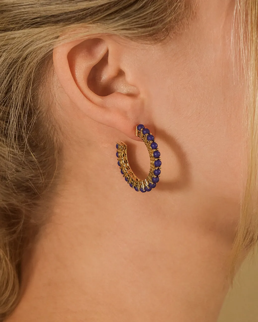 Noella Beaded Hoop Earrings