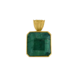 Opaque Emerald Block Pendant