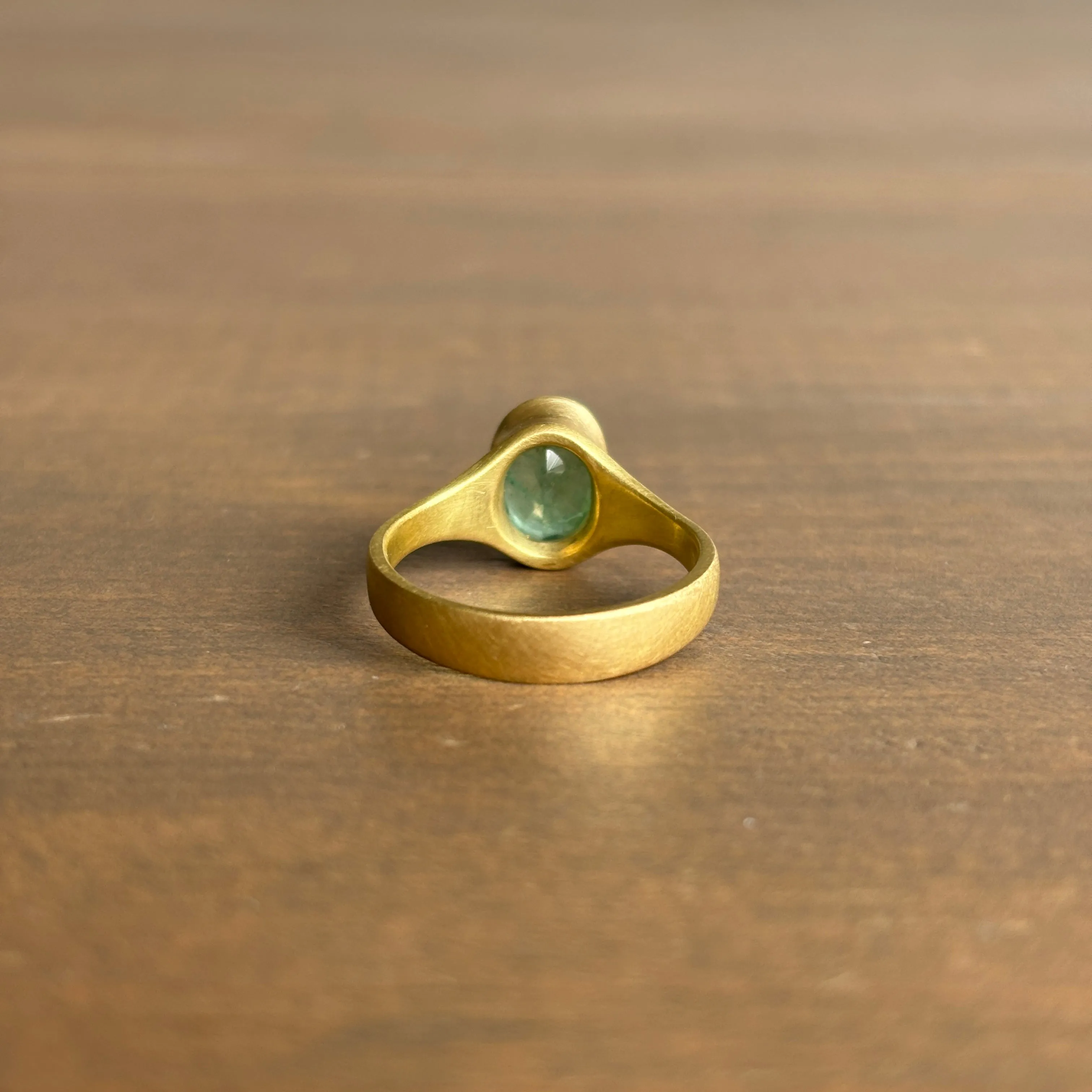 Oval Emerald Cathedral Cast Ring