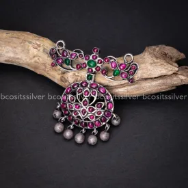 Oxidized Kundan Pendant - 457