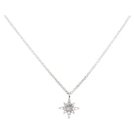 Pave Diamond 8-Point Star Necklace