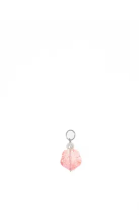 Pink Crystal Flower Pearl Charm