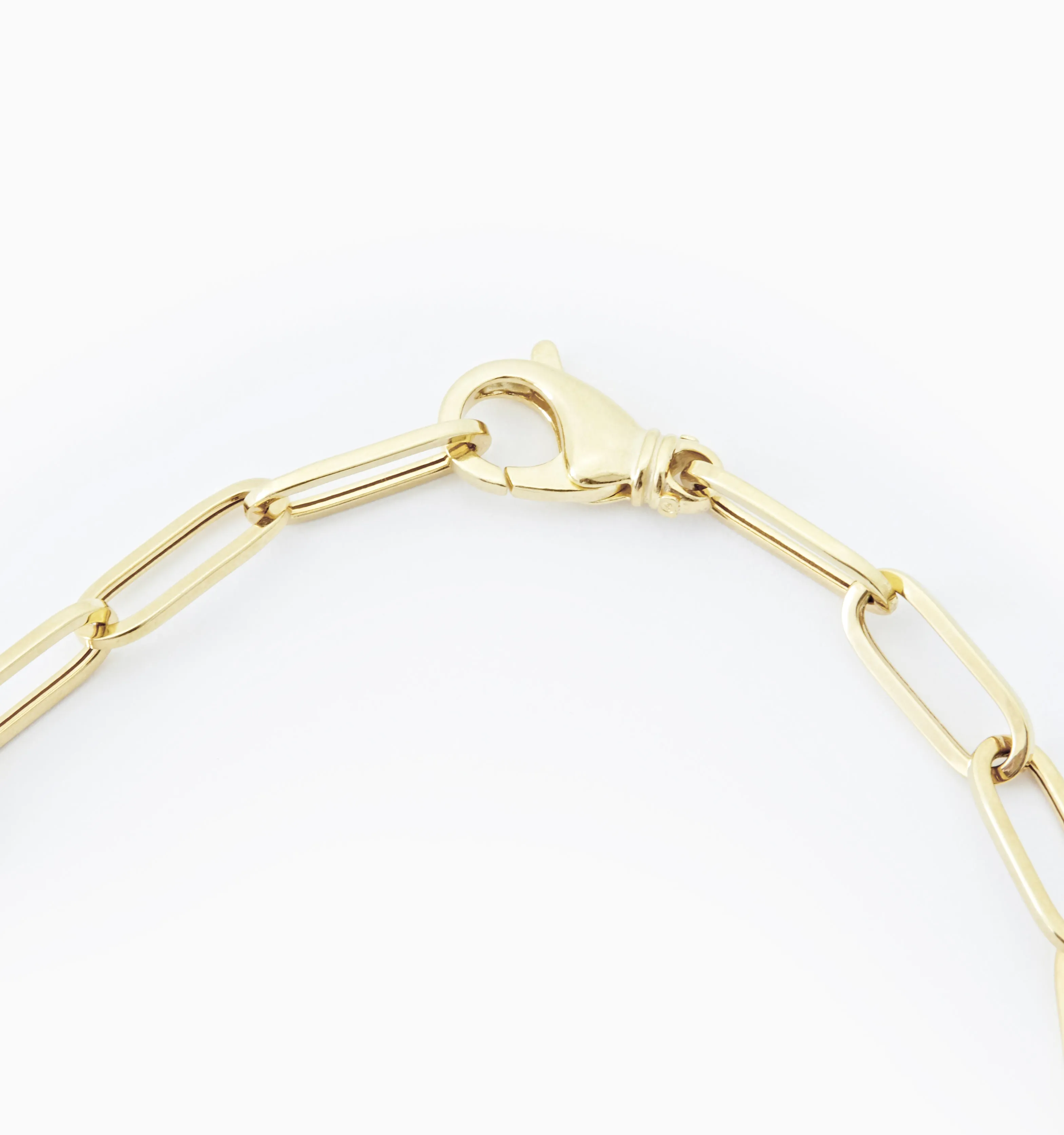 Rectangle Link Chain In 14K Solid Gold