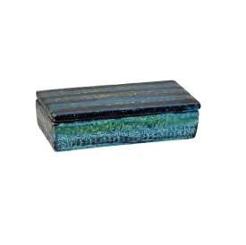 Rimini Blu Handcrafted Covered Box Designed by Aldo Londi for Bitossi