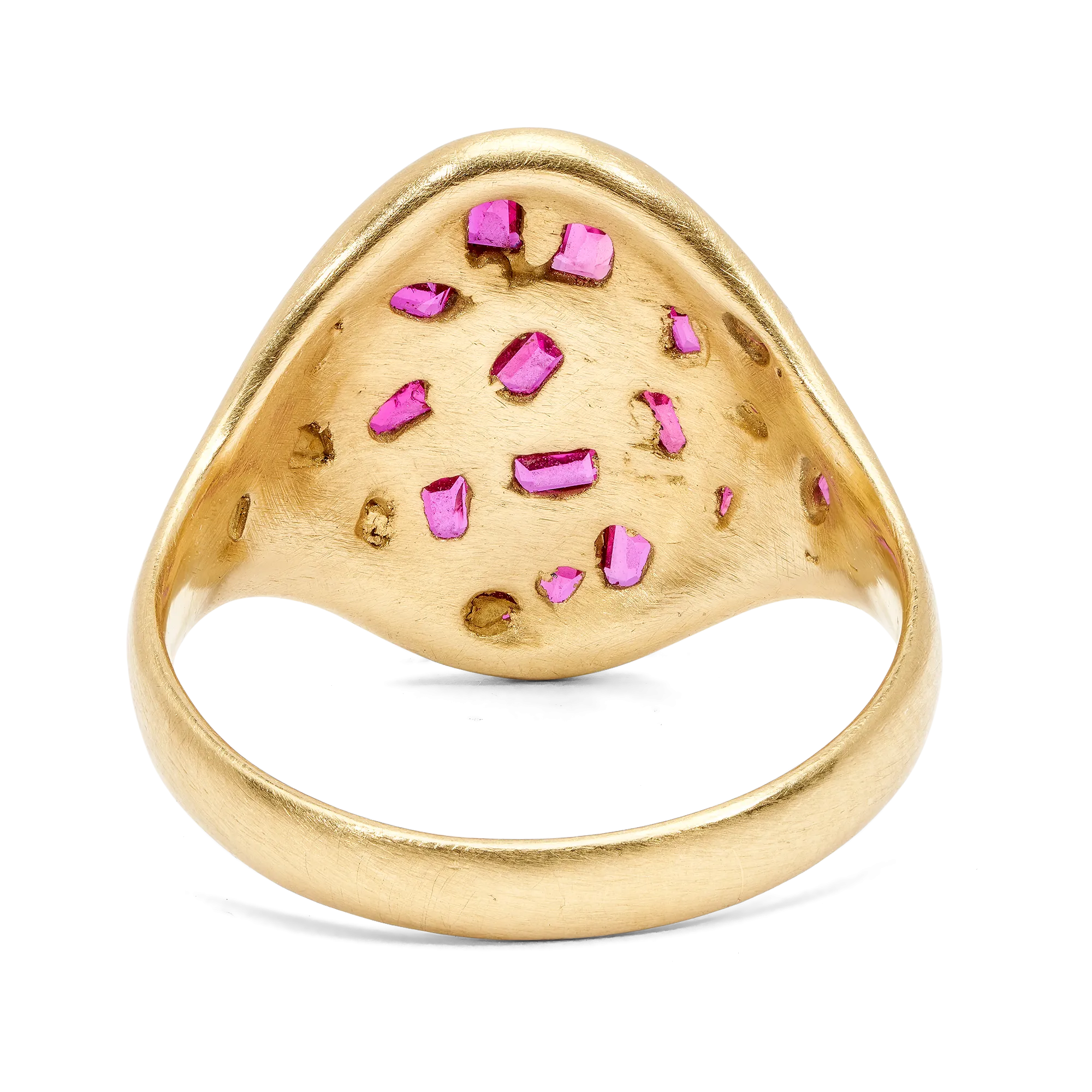 Ruby Baguette Signet Ring - Size 5 - 9710