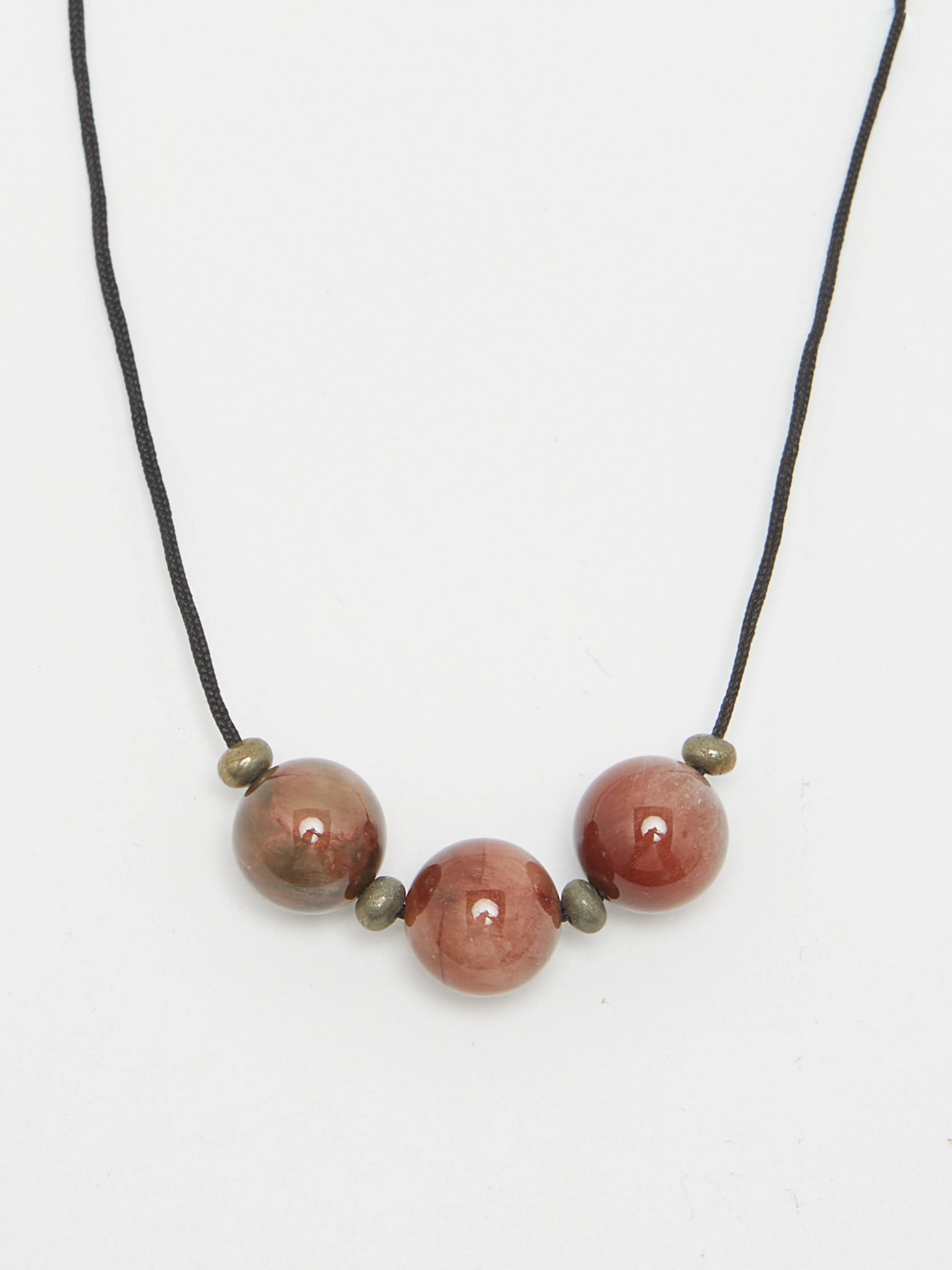 Rutilated Quartz Trio Necklace