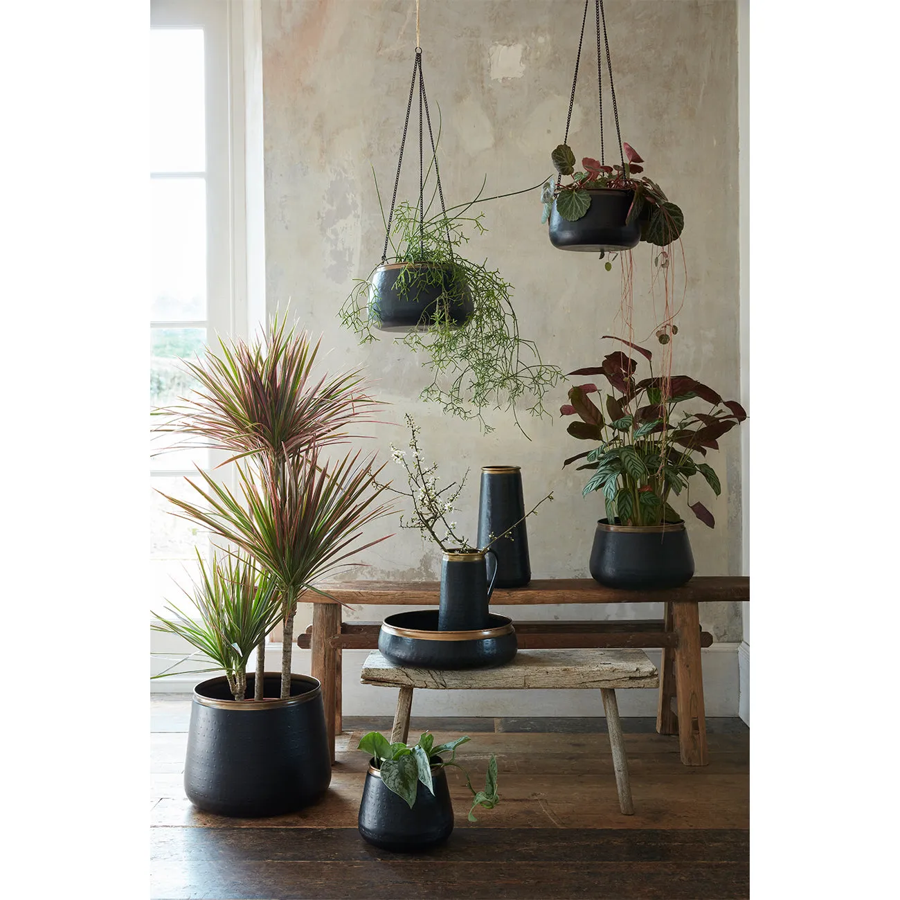 Sahara Sunset Metal Hanging Pot - Medium