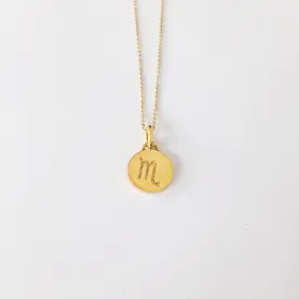 Scorpio Necklace, Solid Gold