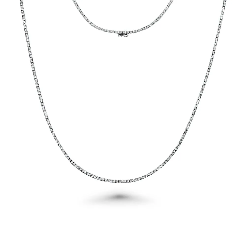 Showroom Collection Diamond Tennis Necklace (4.00 ct.) 1.7 mm 4-Prongs Setting in 14K Gold