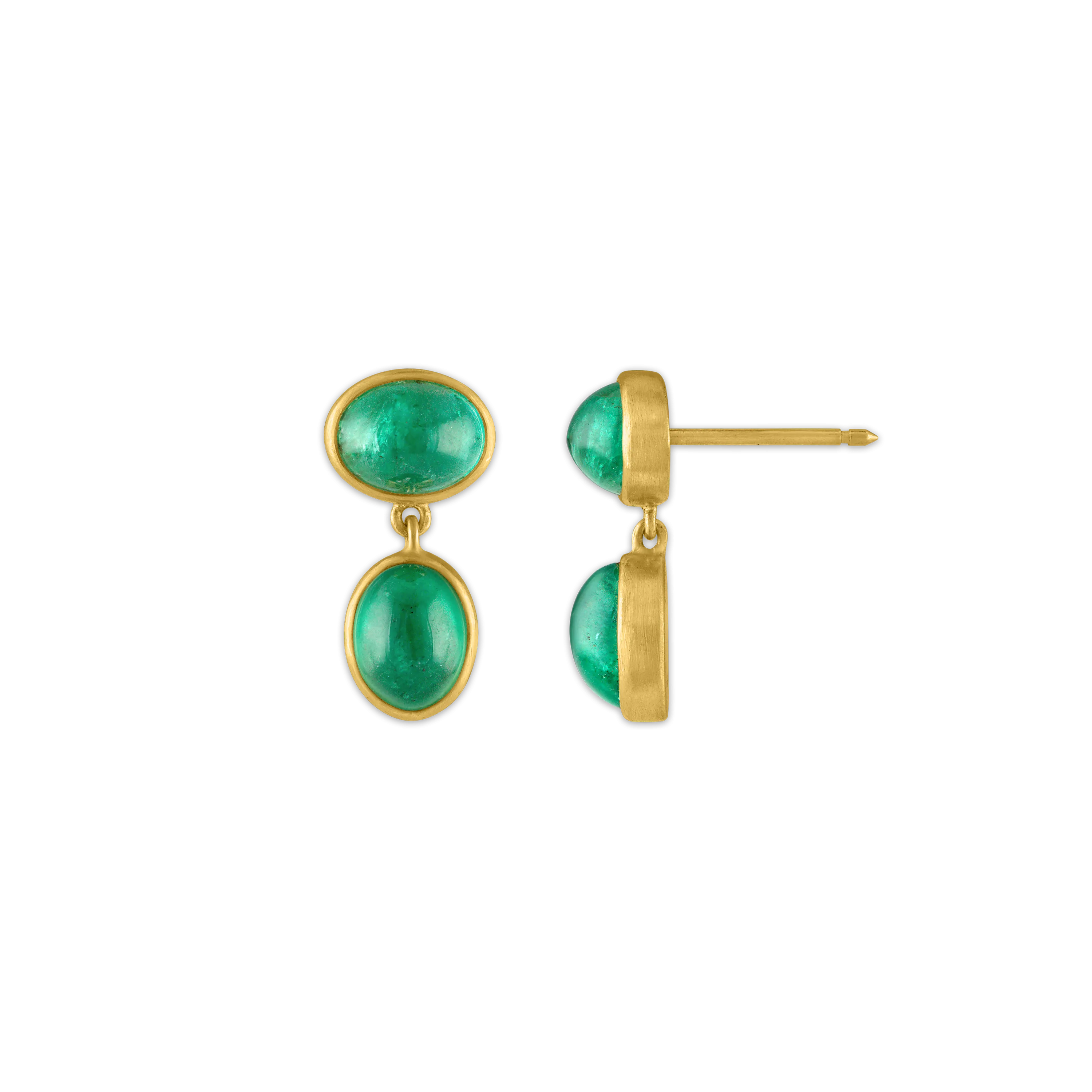 Small Emerald Amphora Earrings