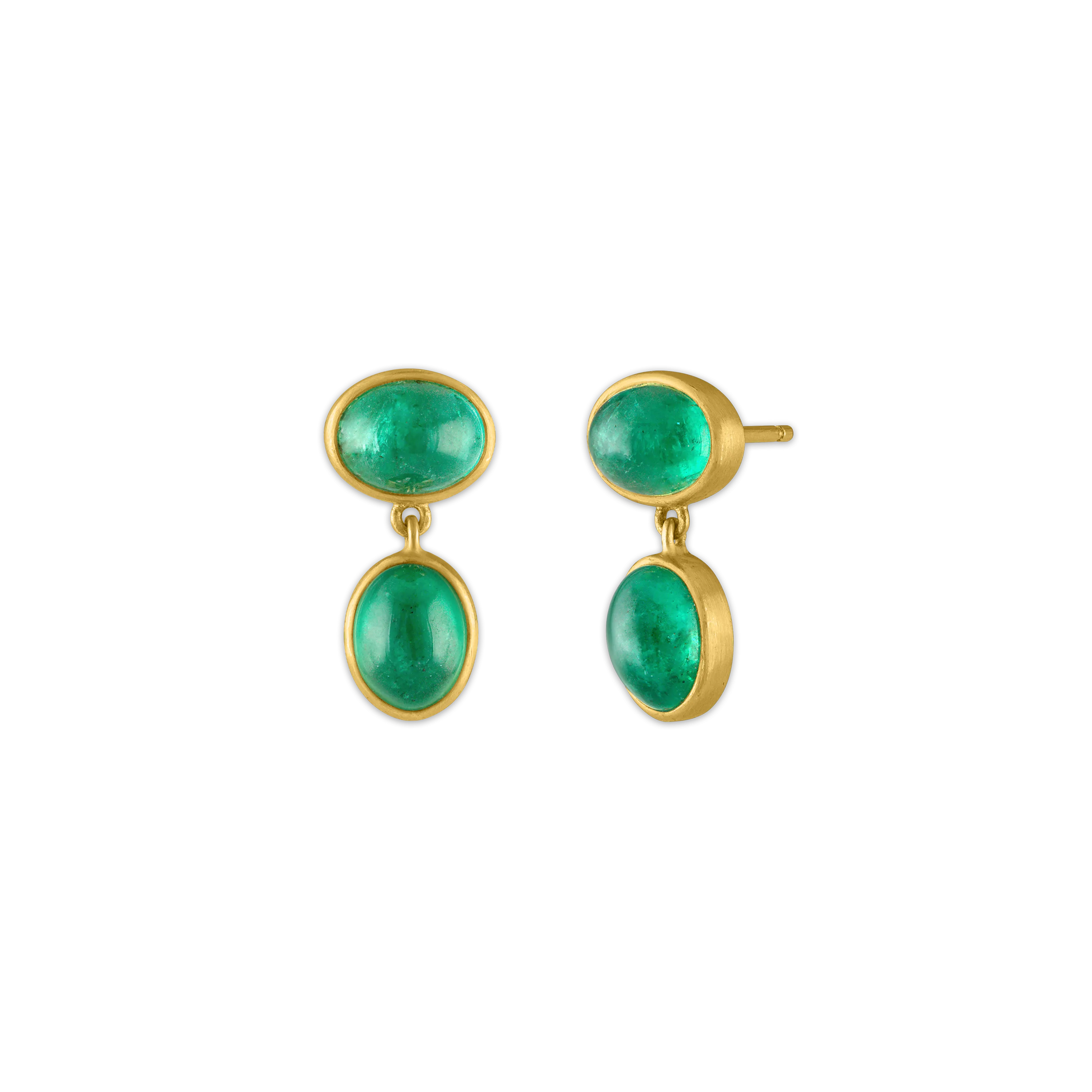 Small Emerald Amphora Earrings