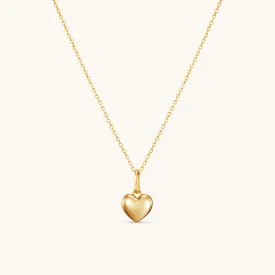 Solid Gold Heart Necklace