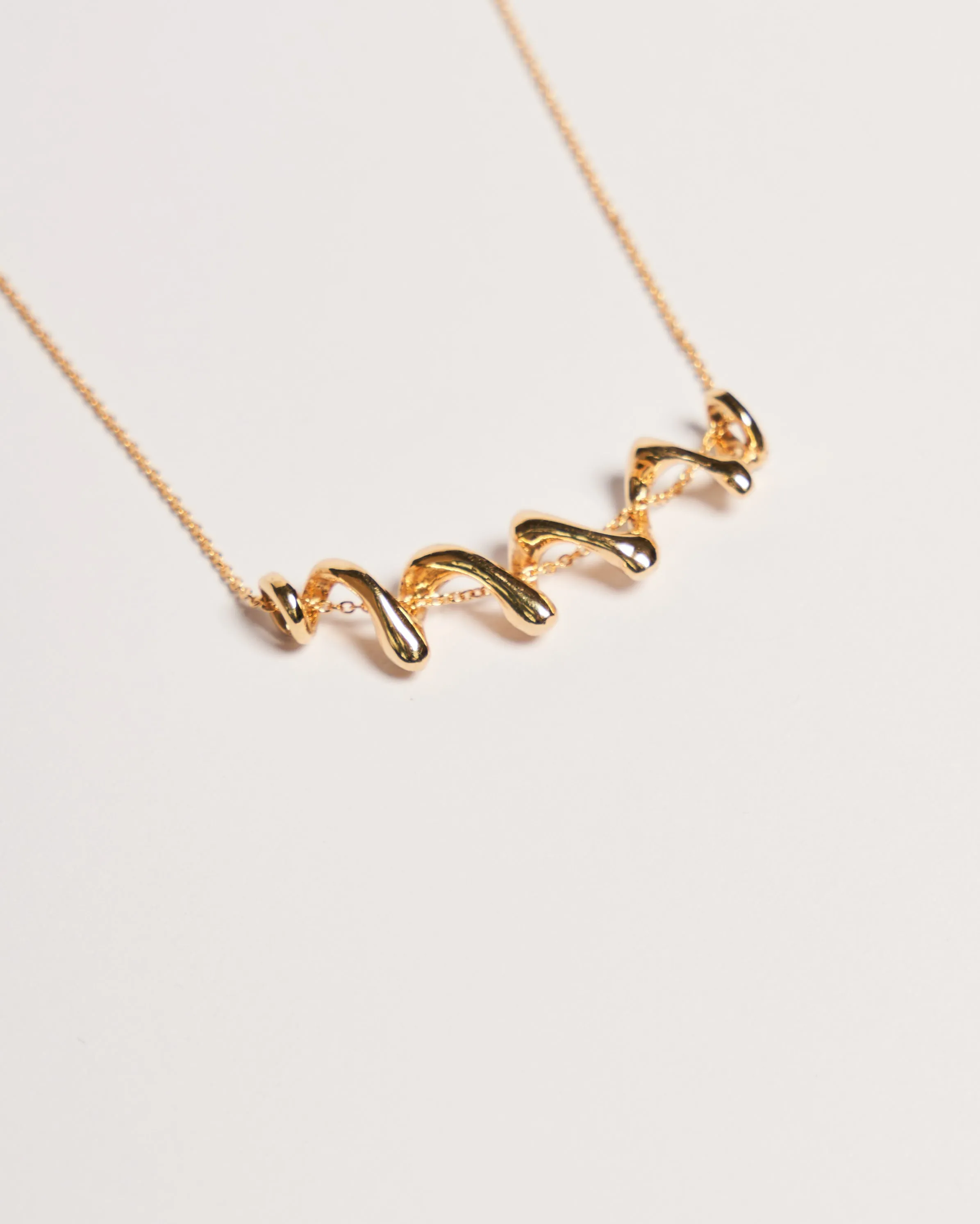 Spiral Insert Necklace, Solid Gold