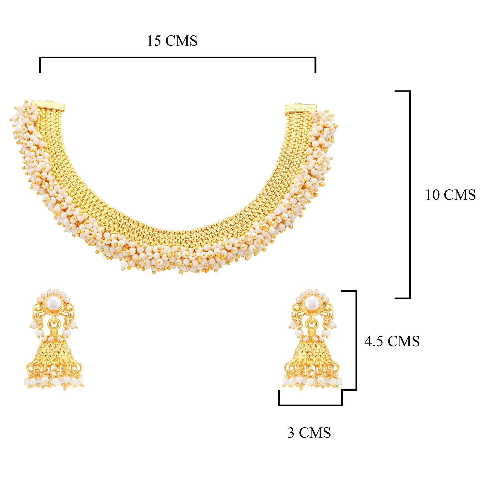 Sukkhi Astonish Gold Plated Choker Necklace set For Women