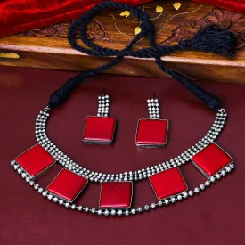 Sukkhi Astonish Oxidised Choker Necklace Set For Women